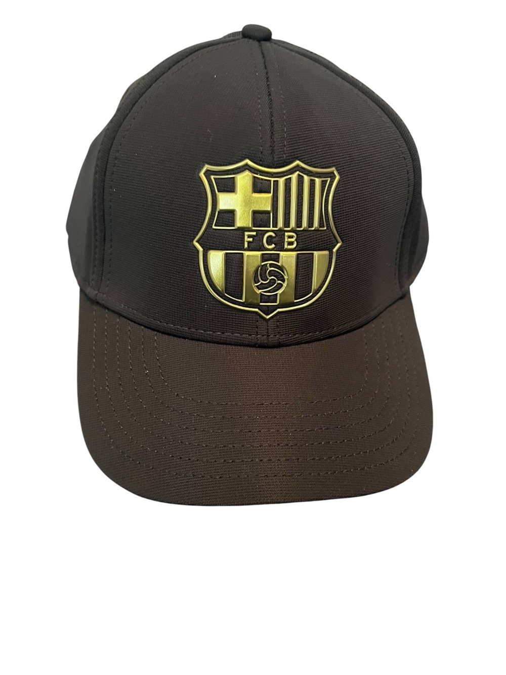 FCB Black Baseball Cap with Gold Crest